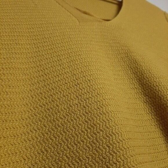 GAP Brooklyn V-neck Light Sweater Mustard Yellow Sz XL - Picture 5 of 8